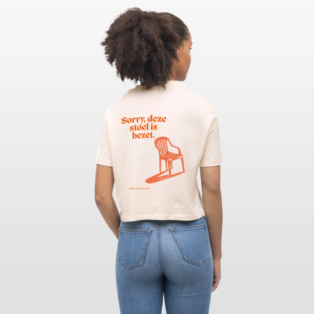 Stanley/Stella Nova Women’s Boxy Organic T-Shirt Sorry, deze storl is bezet Dutch version - soft Ecru