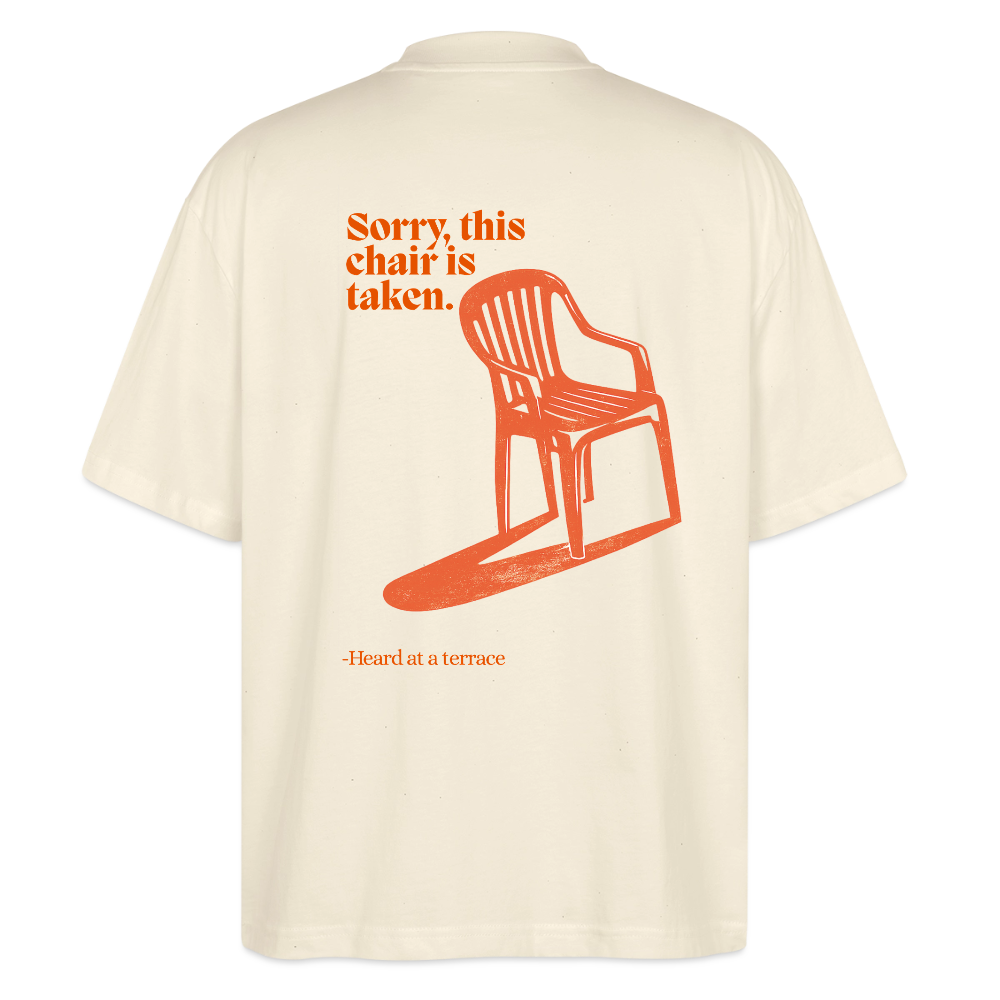 Stanley/Stella Oversized Unisex Organic T-shirt Blaster 2.0- Sorry, deze stoel is bezet - soft Ecru