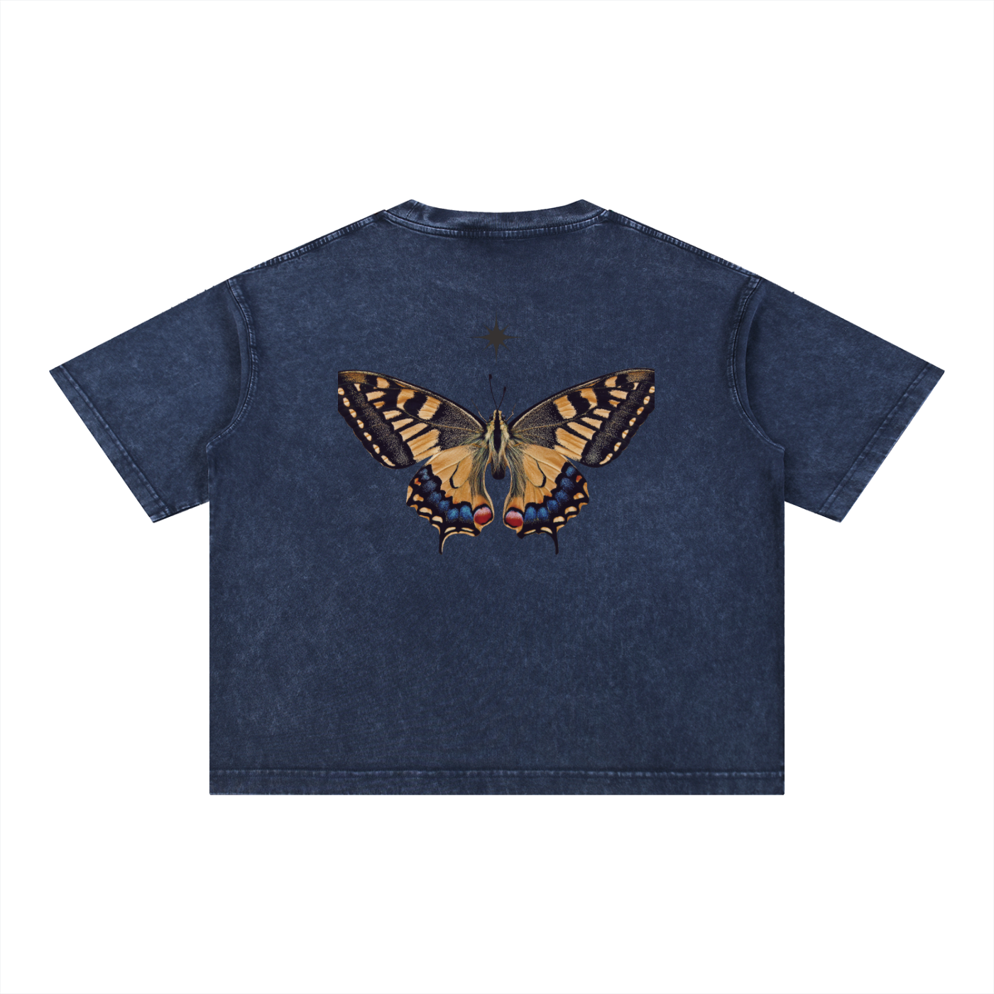 Mineral Wash Boxy Cotton T-Shirt - Monarch Tee Unisex