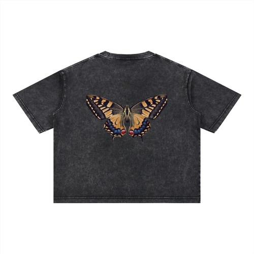 Mineral Wash Boxy Cotton T-Shirt - Monarch Tee Unisex